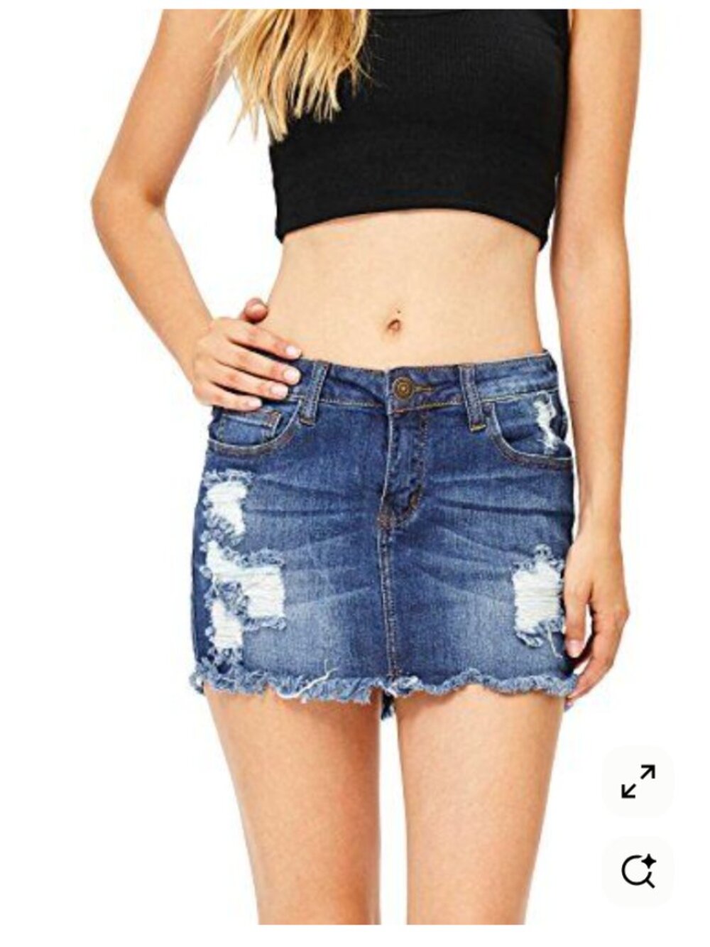 MACHINE distressed mini skirt NWT